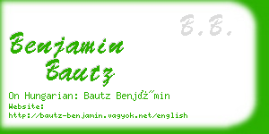 benjamin bautz business card